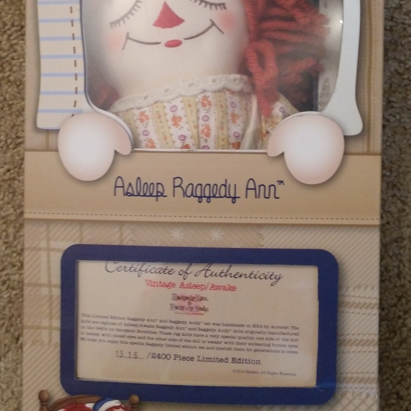 DOLL SALE! Raggedy Ann & Andy Collectors Aurora Ra vintage. New sleep/Awake - Picture 7 of 15